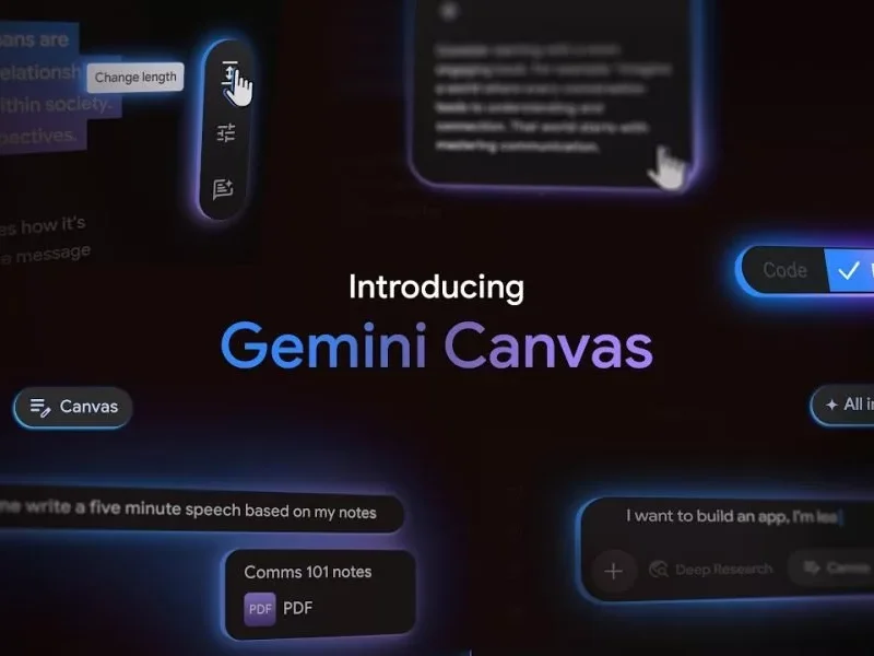 ابزار Canvas در جمینای حالا می‌تواند به‌سرعت اسناد را به ارائه کامل تبدیل کند