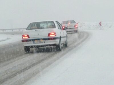 بارش برف و باران در ۱۰ استان؛ ترافیک ورودی‌های تهران نیمه‌سنگین