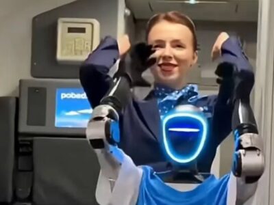 روبات انسان نما مهماندار هواپیمای روسی شد