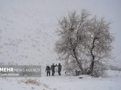 مسدود شدن راه ارتباطی سروآباد-اورامان-پاوه به دلیل بارش برف