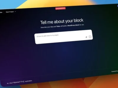 وردپرس از Telex پرده برداشت؛ ابزار هوش مصنوعی برای توسعه آسان وب‌سایت