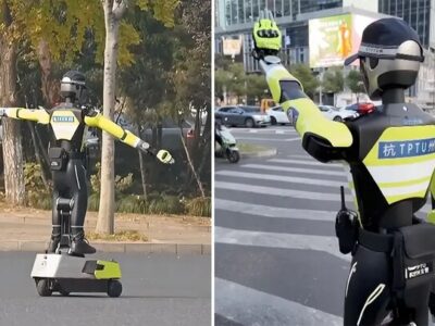 پلیس ترافیک در چین روباتیک شد