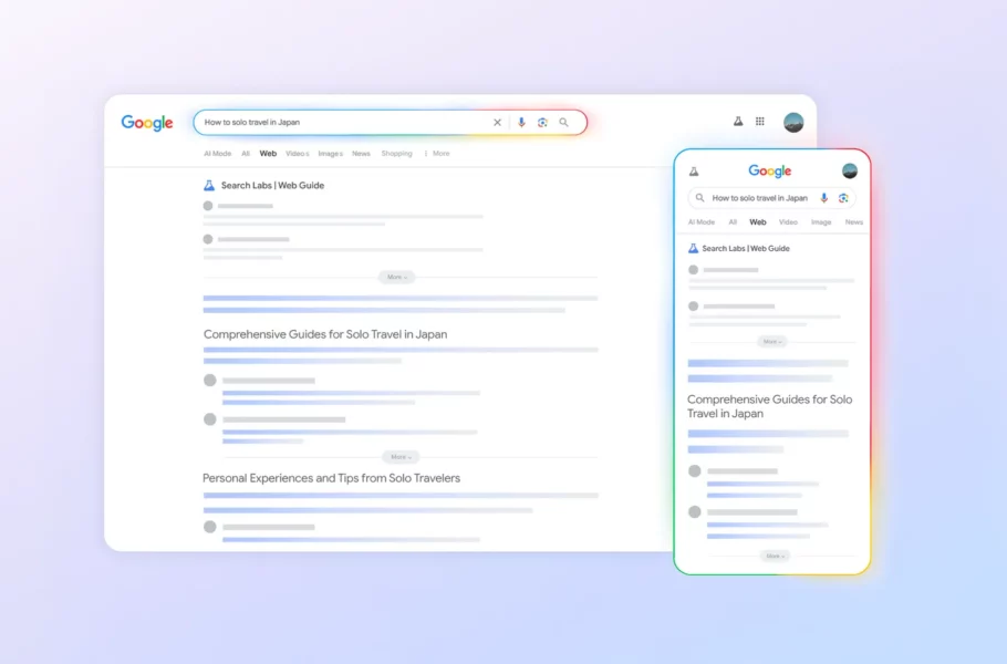 گوگل با Web Guide متحول می‌شود؛ دسته‌بندی لینک‌ها با کمک هوش مصنوعی