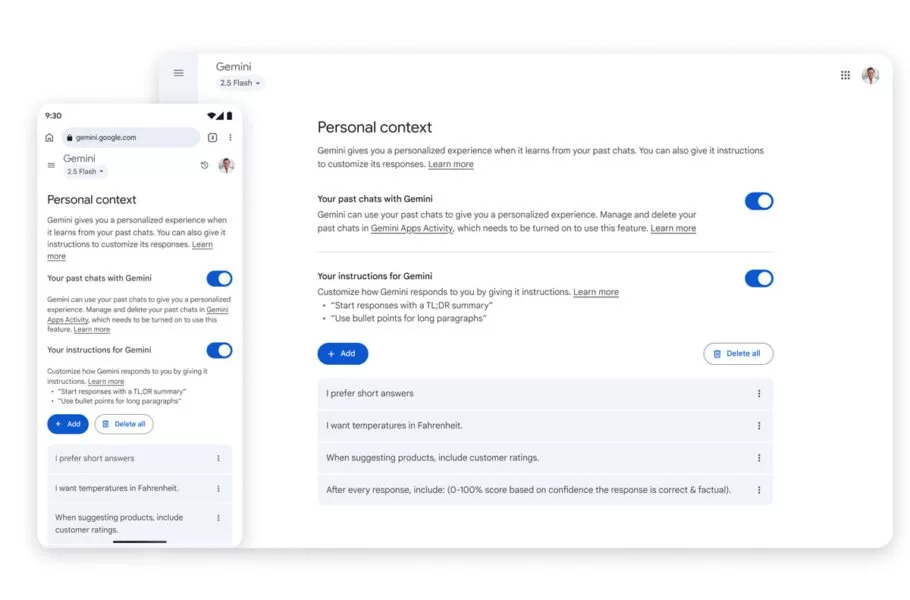 گوگل شخصیسازی پیشرفتهتر جمینای را با قابلیت فراخوانی خودکار تاریخچه فراهم میسازد