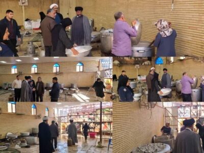 امام جمعه گناوه از محل طبخ غذای معتکفین بازدید کرد
