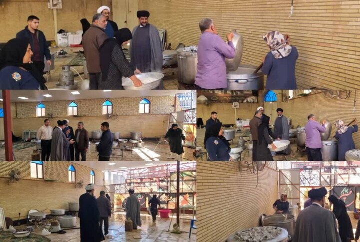 امام جمعه گناوه از محل طبخ غذای معتکفین بازدید کرد