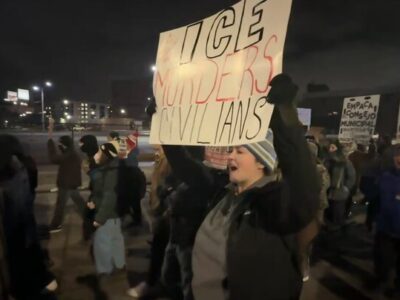 تظاهرات مردم آمریکا علیه پلیس مهاجرت این کشور