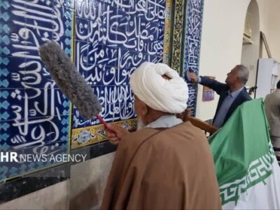 آئین غبارروبی مساجد در گناوه برگزار شد
