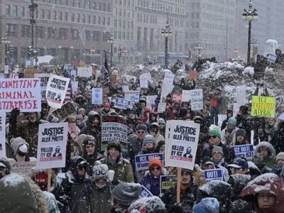 برگزاری تظاهرات در کلمبیا در اعتراض به دخالت آمریکا در ایران