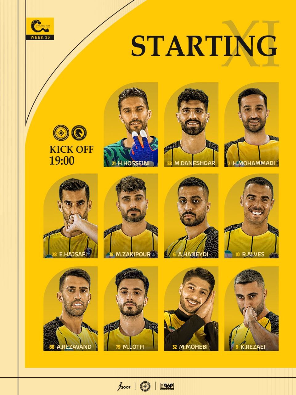 ترکیب تیم سپاهان برای دیدار مقابل پیکان تهران