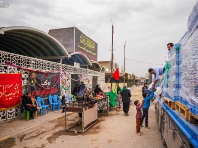 توزیع هزاران وعده پذیرایی در مسیر نجف-کربلا به مناسبت نیمه شعبان
