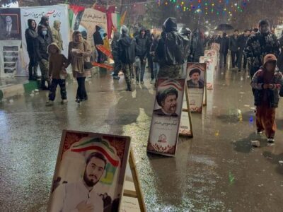 جشن میلاد امام زمان(عج) در خیابان‌های بارانی قوچان