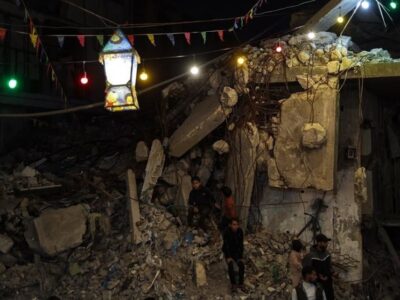 خلاقیت مردم غزه برای استقبال از رمضان الکریم/ ویرانه‌هایمان هم زیباست