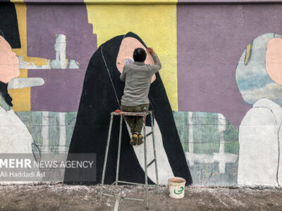 دانشجویان هنری دیوارهای اصفهان را رنگ‌آمیزی کردند