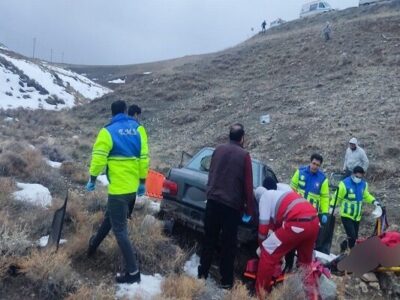 سقوط خودرو در محور چایپاره به خوی ۳ مصدوم برجای گذاشت