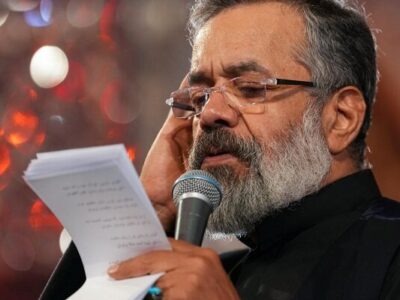 مدح مولا امیرالمؤمنین(ع) با نوای گرم محمود کریمی در حرم امام رضا(ع)