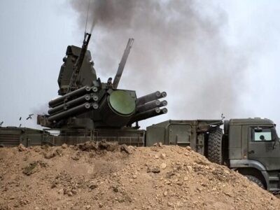 مقابله پدافند روسیه با حمله پهپادی اوکراین