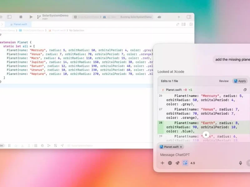 نسخه مک ChatGPT اکنون می‌تواند مستقیماً اقدام به ویرایش کدها کند