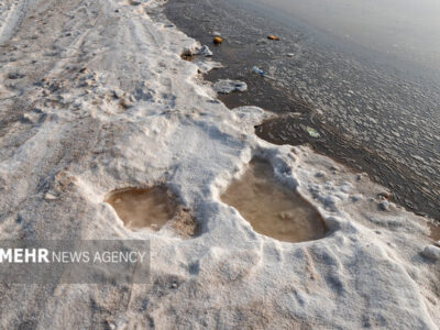 وسعت دریاچه ارومیه ۳۸۹ کیلومتر مربع افزایش یافت