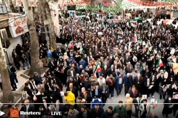 پوشش راهپیمایی ۲۲ بهمن در «رویترز»
