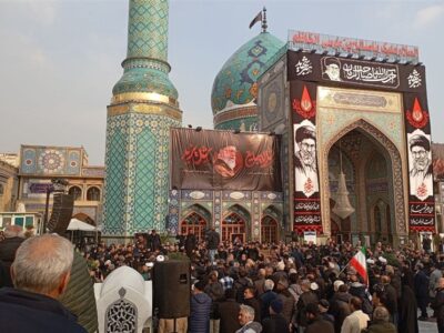 تدفین با شکوه شهید علی شمخانی در حرم امامزاده صالح