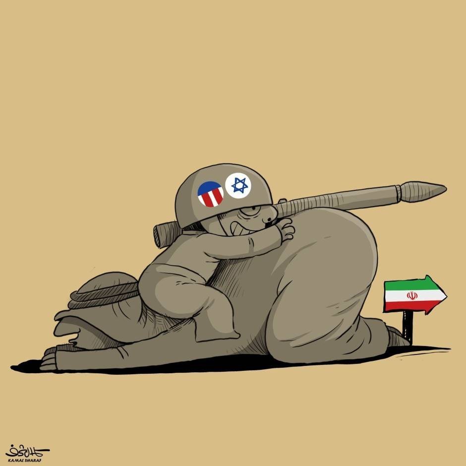 کاریکاتور , آمریکا , رژیم صهیونیستی (اسرائیل) , حمله اسرائیل به ایران , نفت ایران , 