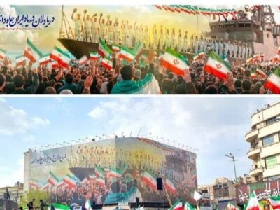 دیوارنگاره جدید میدان انقلاب؛ دریادلان در یاد ایران جاودانند