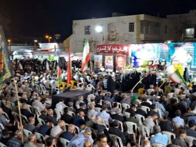 اجتماع باشکوه مردم گناوه با حضور خادمان رضوی