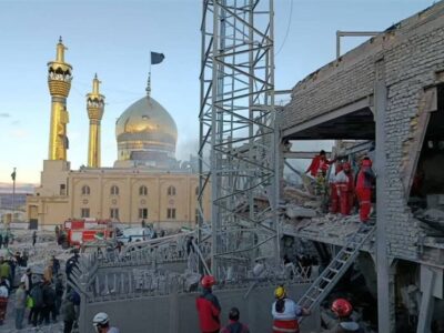 تخریب کتابخانه‌ای بی‌نظیر درباره امام حسین(ع) توسط دشمن+عکس