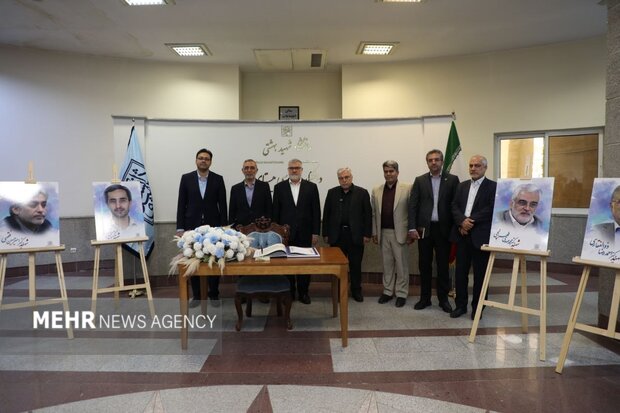ادای احترام استاندار تهران به شهدای هستهای دانشگاه شهید بهشتی