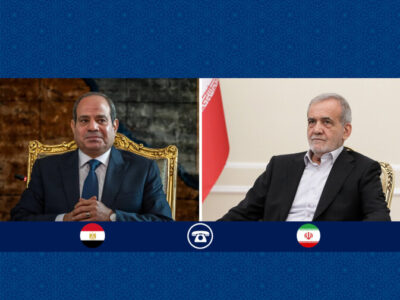 تأکید روسای جمهور ایران و مصر بر راهکارهای دیپلماتیک حل و فصل مسائل