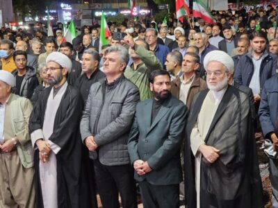 حضور فعالان فرهنگی و علمای اقلیم کردستان عراق در تجمع شبانه مردم سنندج