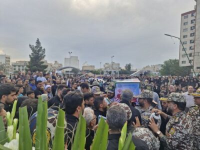 آیین وداع و تشییع دو شهید نیروی پدافند هوایی ارتش برگزار شد