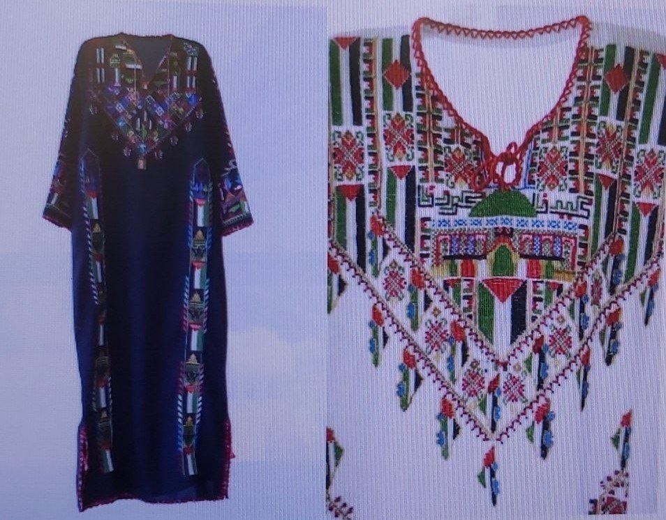 پیراهنهای سوزندوزیشده «قطره» نام دیگر فلسطین است رژیم صهیونیستی (اسرائیل) , شهرک سازی رژیم صهیونیستی اسرائیل , اسرای فلسطینی , احتلال فلسطین عام 1948 , النازحین الفلسطینیین , کشور فلسطین , المقاومه الفلسطینیه , النکبه ,