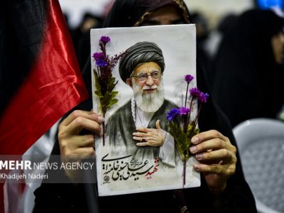 آیین اربعینِ تدفین رهبر شهید انقلاب در بندرخمیر