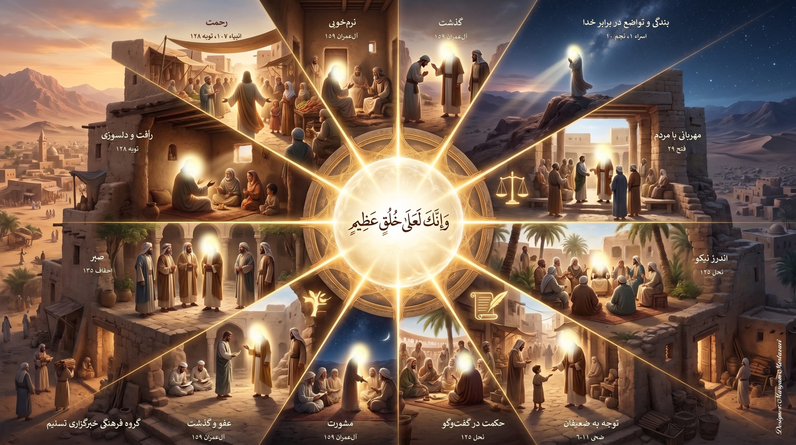 اینفوگرافیک|نظام اخلاقی پیغمبر اسلام(ص) قرآن , حضرت محمد (ص) , پیامبر(ص) , تفسیر قرآن ,
