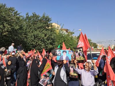 حسینیه ایران در روز اربعین حسینی؛ قلب جاماندگان در کربلا می زند