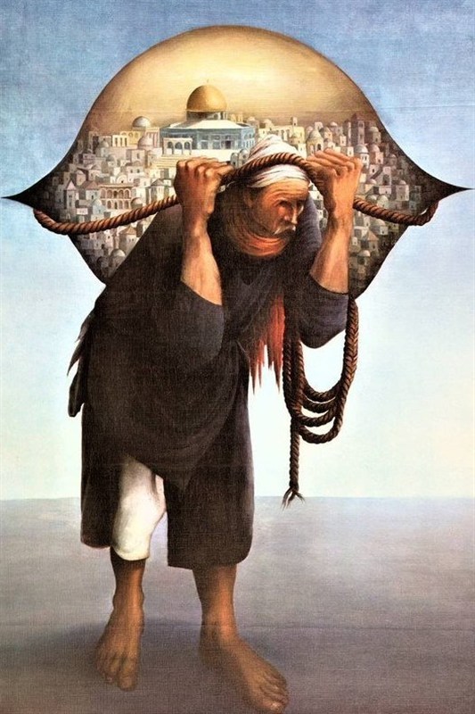 کشور فلسطین , کرانه باختری , نوار غزه , رژیم صهیونیستی (اسرائیل) , نقاشی , هنرهای تجسمی , شجره الزیتون , 