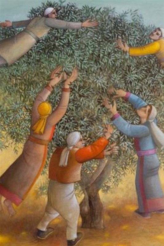 کشور فلسطین , کرانه باختری , نوار غزه , رژیم صهیونیستی (اسرائیل) , نقاشی , هنرهای تجسمی , شجره الزیتون , 