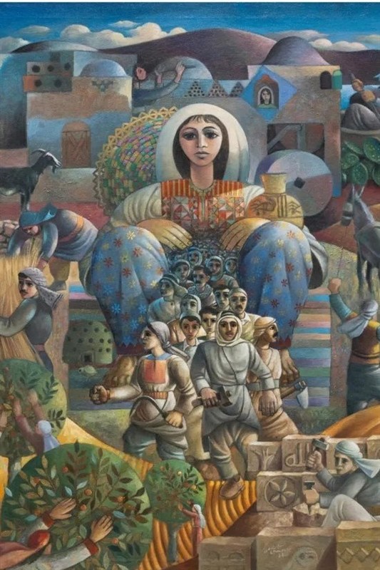 کشور فلسطین , کرانه باختری , نوار غزه , رژیم صهیونیستی (اسرائیل) , نقاشی , هنرهای تجسمی , شجره الزیتون , 