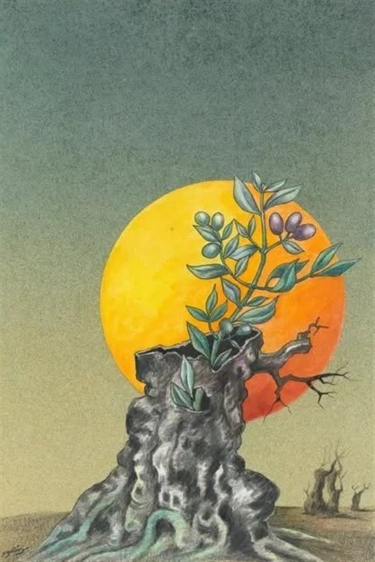 کشور فلسطین , کرانه باختری , نوار غزه , رژیم صهیونیستی (اسرائیل) , نقاشی , هنرهای تجسمی , شجره الزیتون , 
