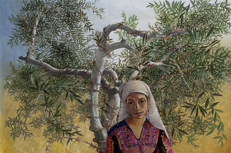 کشور فلسطین , کرانه باختری , نوار غزه , رژیم صهیونیستی (اسرائیل) , نقاشی , هنرهای تجسمی , شجره الزیتون , 