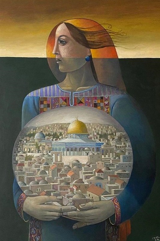 کشور فلسطین , کرانه باختری , نوار غزه , رژیم صهیونیستی (اسرائیل) , نقاشی , هنرهای تجسمی , شجره الزیتون , 