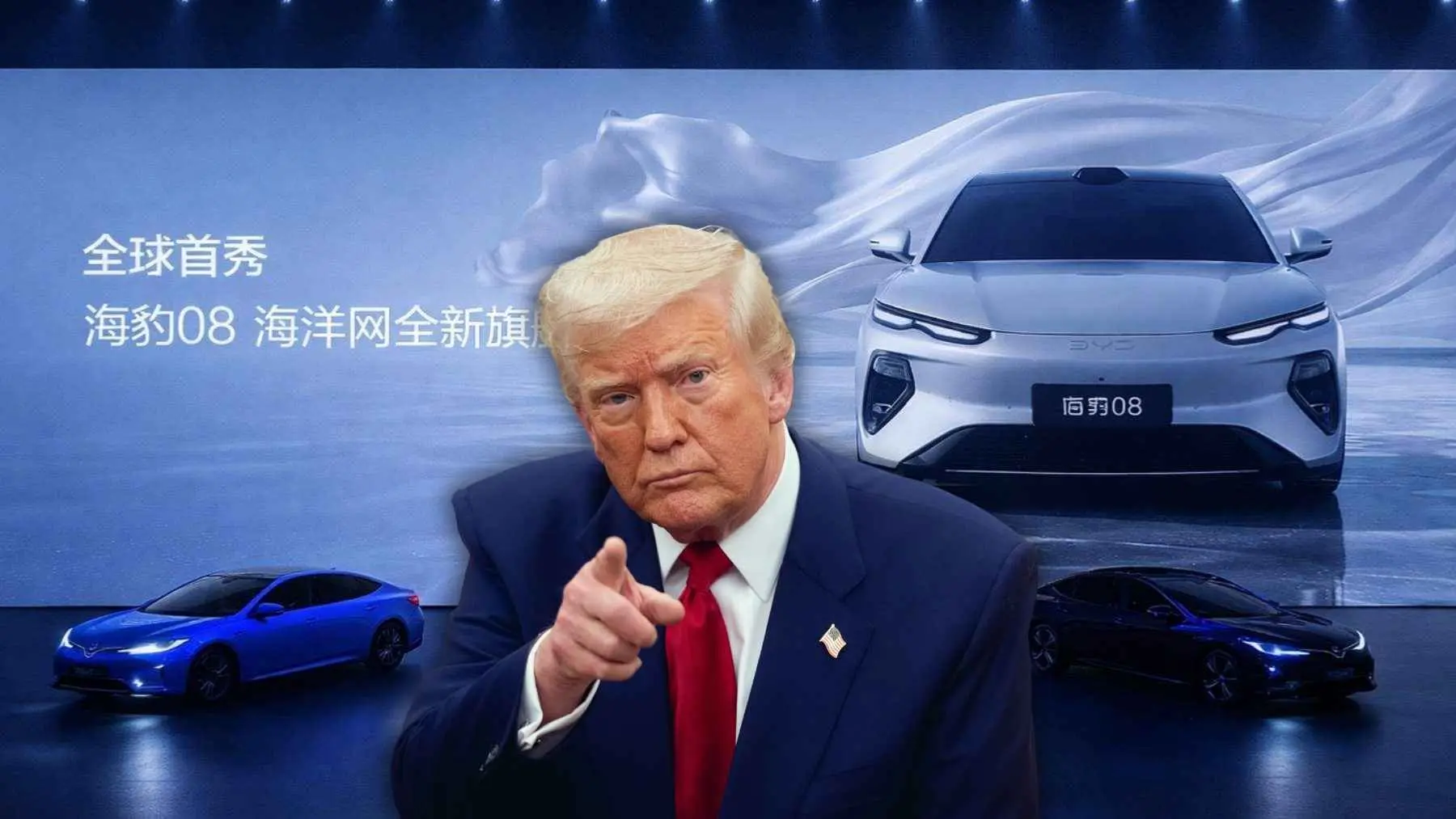 چین در حال بلعیدن صنعت خودروی آمریکا Trump-hcnese-cars