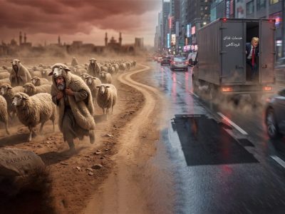 گله گوسفندان و خودروی حمل غذا؛ تشابه شمر و ترامپ